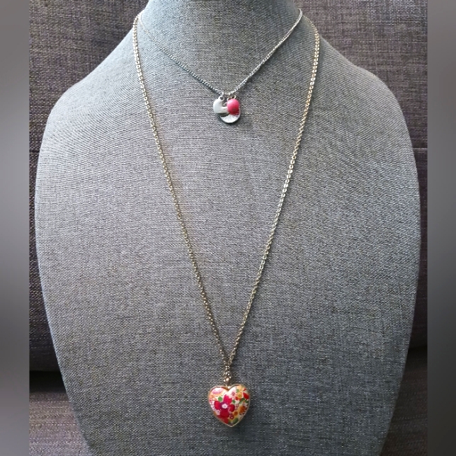 Vera Bradley Heart & Love Heart Necklace
